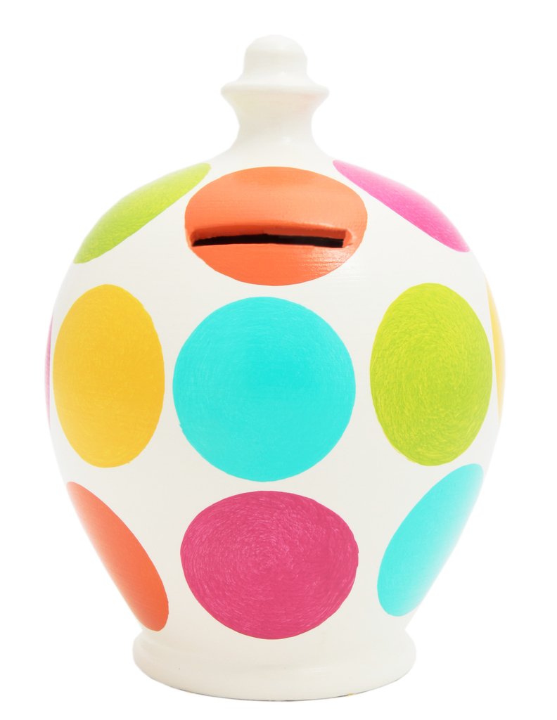 Terramundi Money Pot (Spot - Pink, Aqua, Lime, Orange & Yellow)