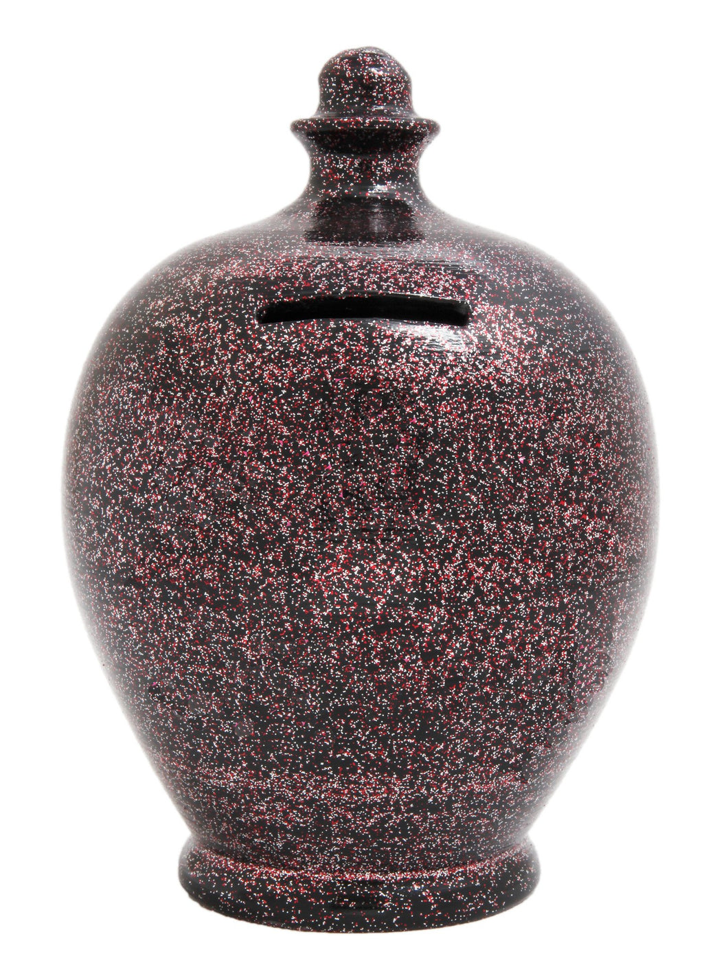 Terramundi Money Pot (Black Red Glitter)